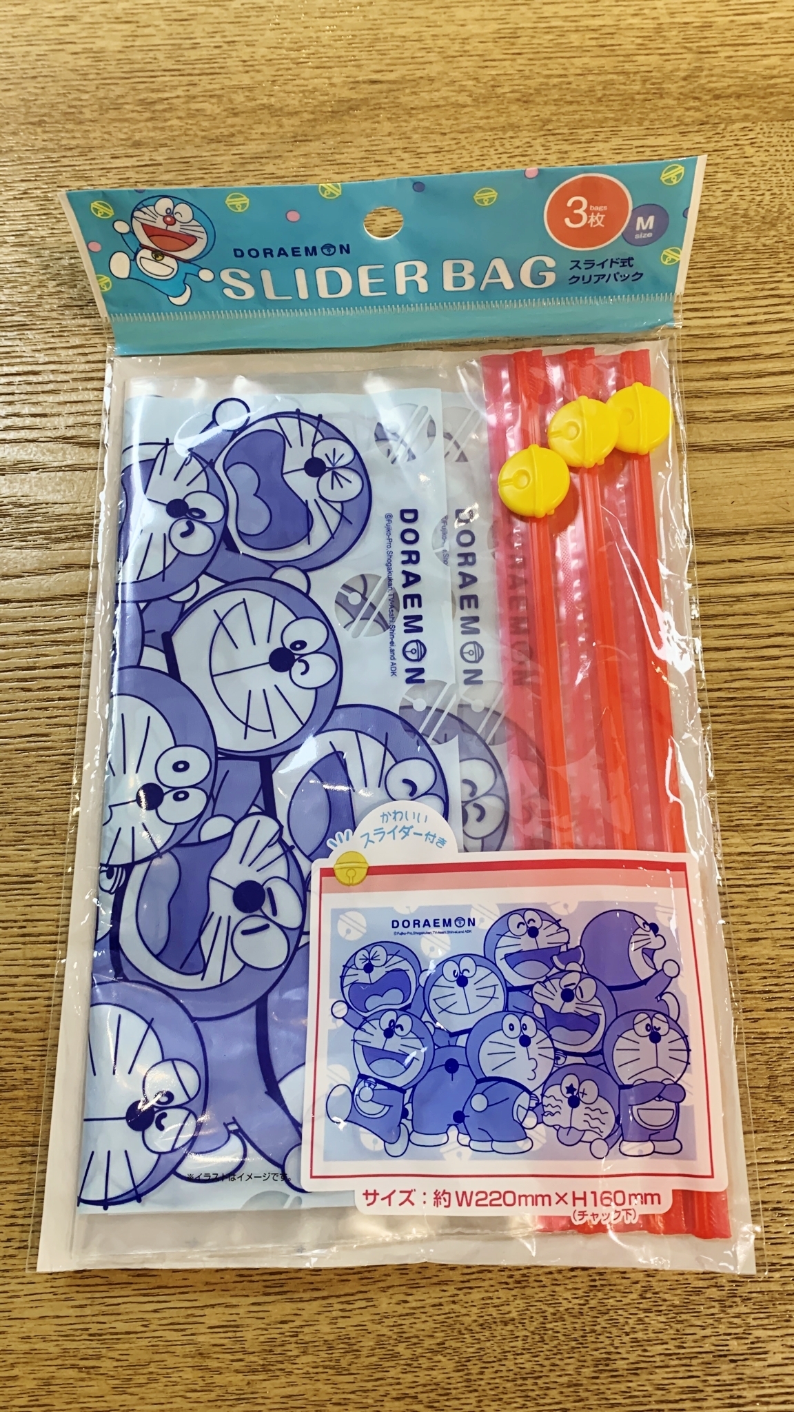 叮噹/哆啦A夢拉鍊袋3枚入