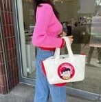 [S] LE.JUNEV PEANUTS LUCY SHOULDER BAG,WHITE, SLJV132 (SLJV132)