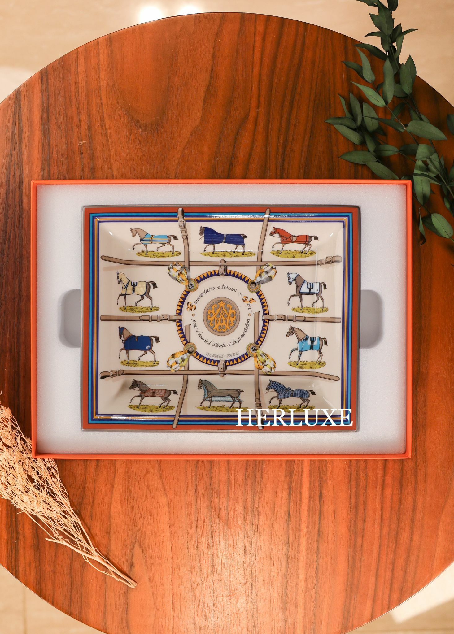 Vide-poche Couvertures et Tenues de Jour Beige / Terracotta 21x17cm