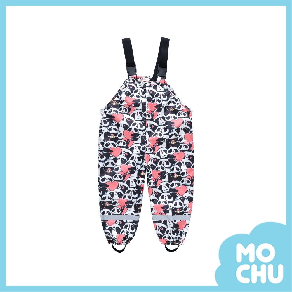 愛心熊貓背帶玩水褲
