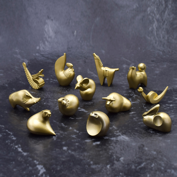 【銀雅堂】十二干支 吉祥置物組