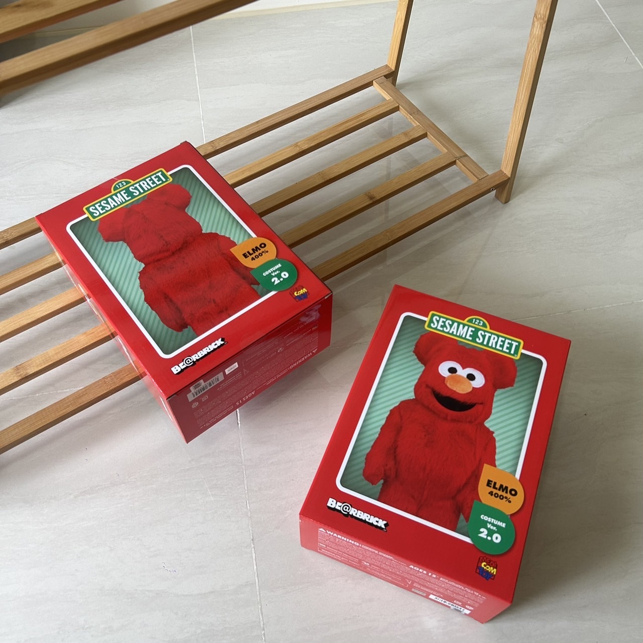 BE@RBRICK ELMO Costume Ver.2.0 芝麻街餅乾怪獸紅色400% 現貨