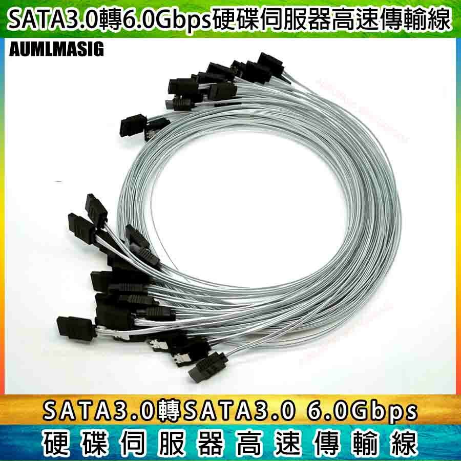 AUMLMASIG全通碩【 SATA硬碟伺服器資料高速傳輸線】 180度 轉 SATA 180度 1公尺長度 帶有彈片扣 12Gbps 7PIN