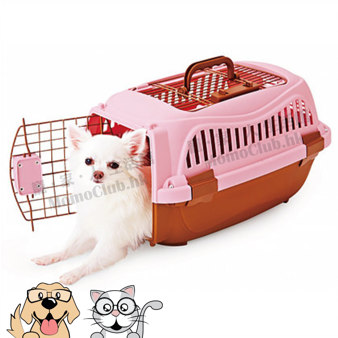 Petio - 寵物雙門手提籠 (細碼/粉紅色) [貓犬用]