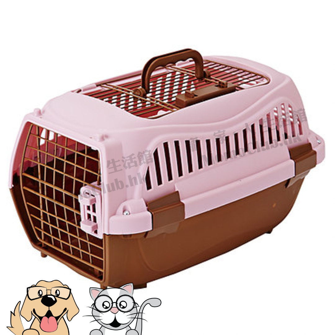Petio - 寵物雙門手提籠 (細碼/粉紅色) [貓犬用]