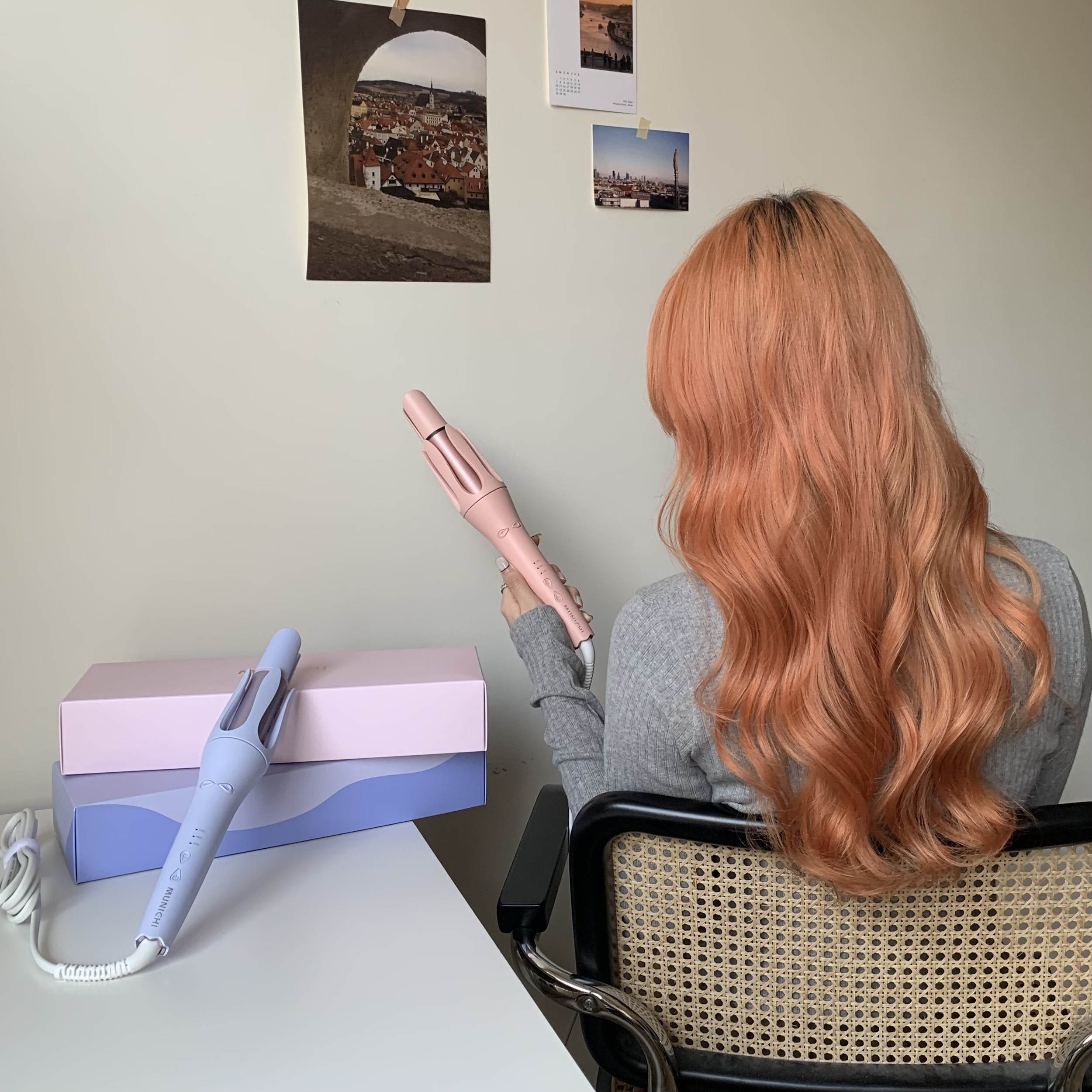 MUNICHI 水潤負離子溫控捲髮器 32mm (2colors)