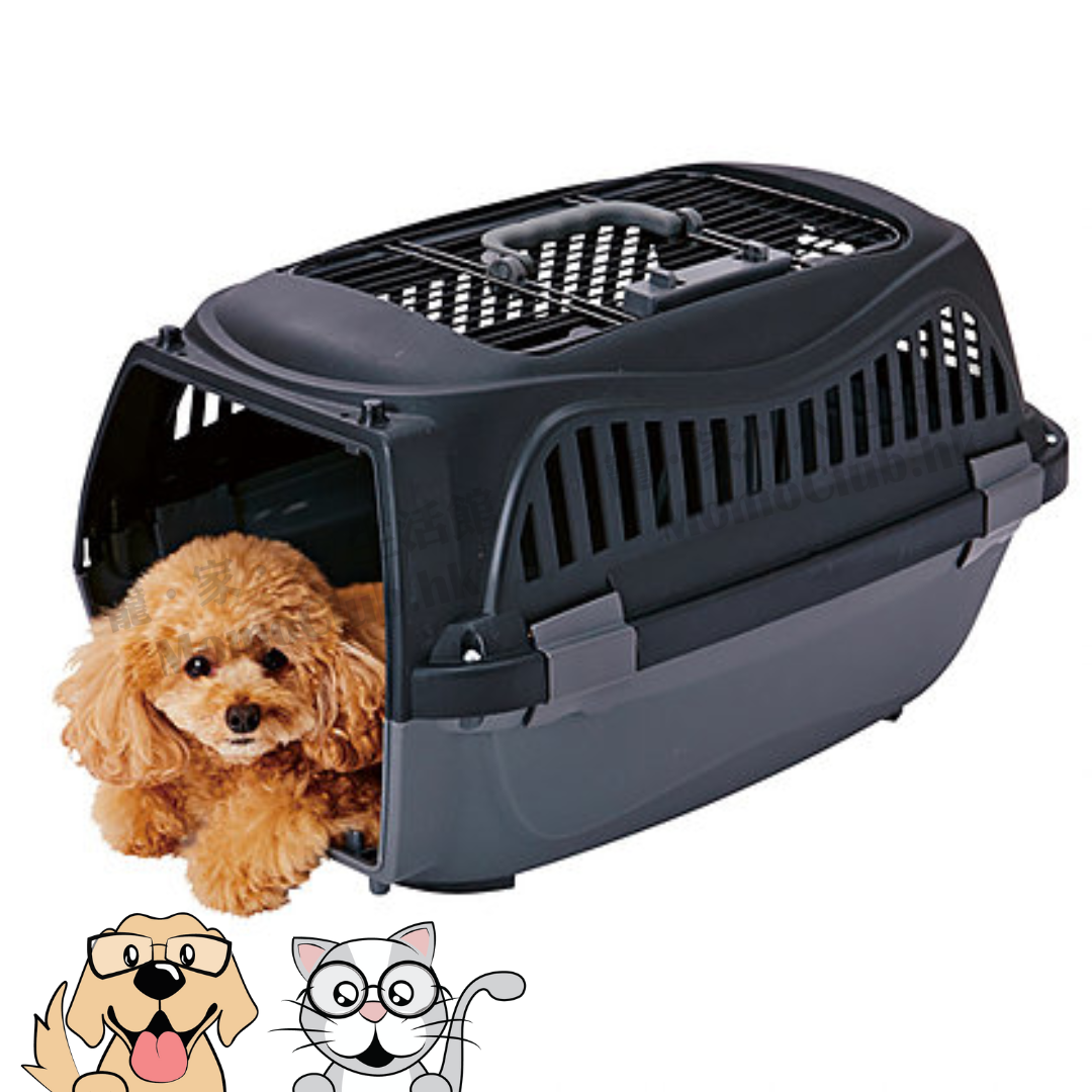 Petio - 寵物雙門手提籠 (中碼/黑色) [貓犬用]