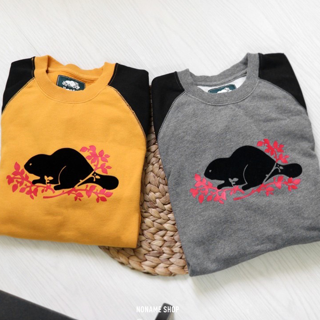 ROOTS LOGO 拼接 大學T 兩色 (男款)