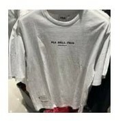 [S] FILA BIELLA ITALIA WOVEN LABEL SHORT SLEEVE T-SHIRT,WHITE, FS2RSE2107X-WTM (SFL187)