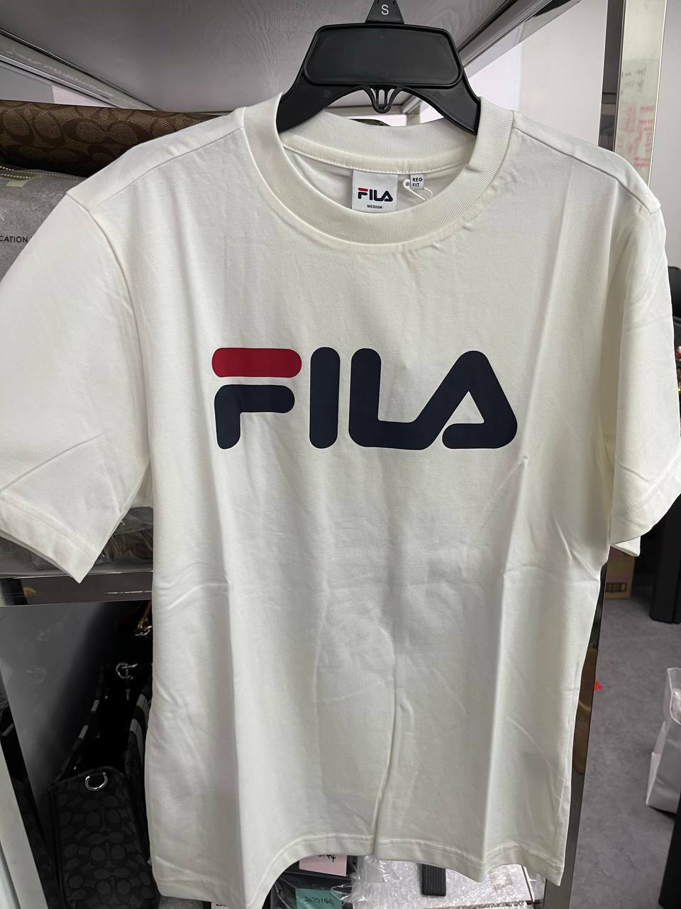 [S] FILA UNISEX SHORT SLEEVE T-SHIRT,OFF WHITE, FS2RSC2001X-OWH (SFL188)