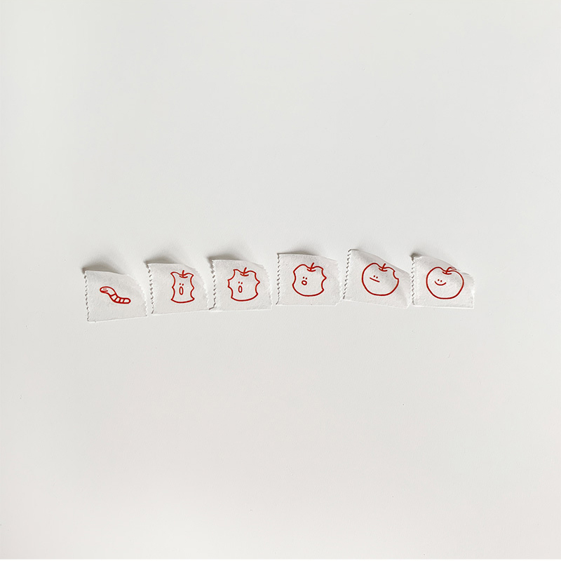 【SecondMorning】好吃的蘋果紙膠帶