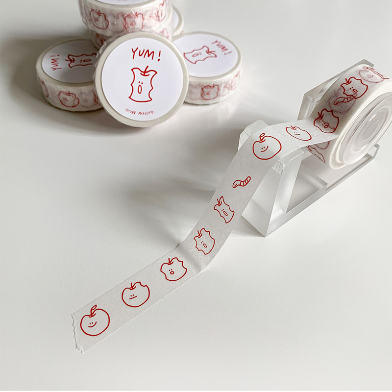 【SecondMorning】好吃的蘋果紙膠帶