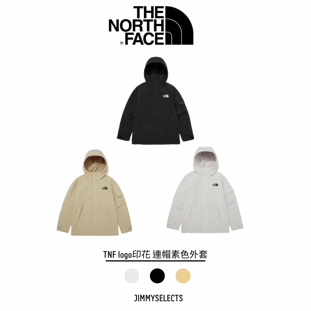韓國代購 THE NORTH FACE 北臉 字母LOGO 印花素色 風衣外套 三色 MAR-
