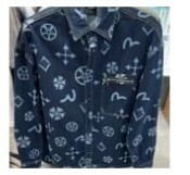 [S] EVISU ALL OVER LONG DENIM SHIRT,INDIGO, EV1MSH702-INDIGO (SEV238)