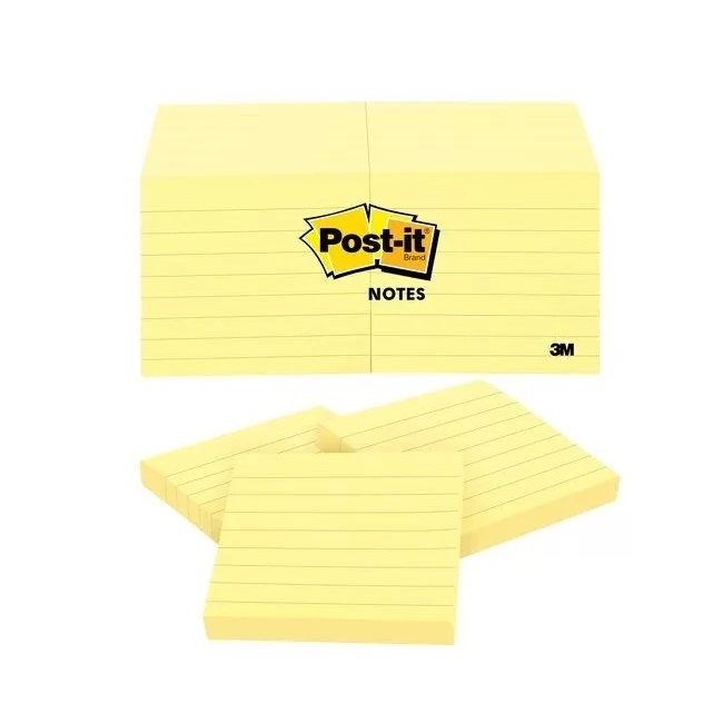 3M 3x3" Post-it Memo 黃色報事貼(有間線) #630SS