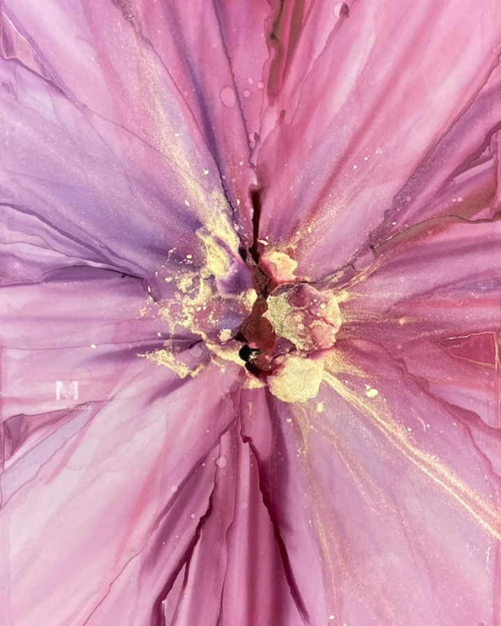 藝術課程・酒精墨水流動畫