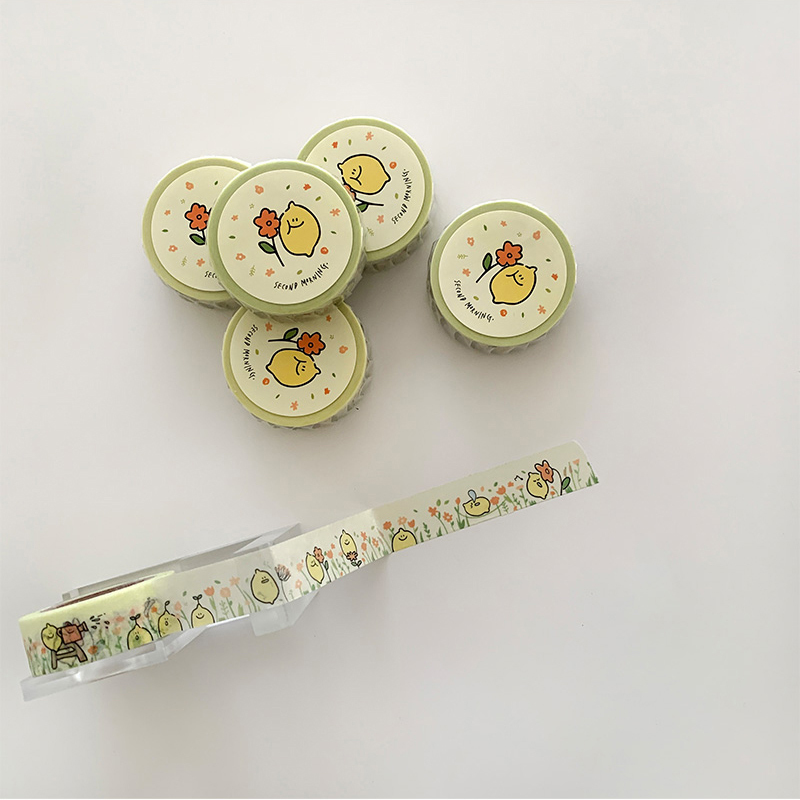 【SecondMorning】花園玩耍檸檬紙膠帶