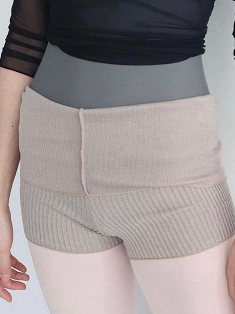 韓國 LalaWear【LW-Shorts02 反摺針織短褲】