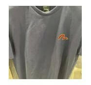 [S] EVISU SMALL LOGO PATCH SHORT SLEEVE T-SHIRT,NAVY, EV2UTS905-NAVY (SEV243)