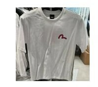 [S] EVISU SMALL LOGO PATCH SHORT SLEEVE T-SHIRT,WHITE, EV2UTS905-WHITE (SEV245)