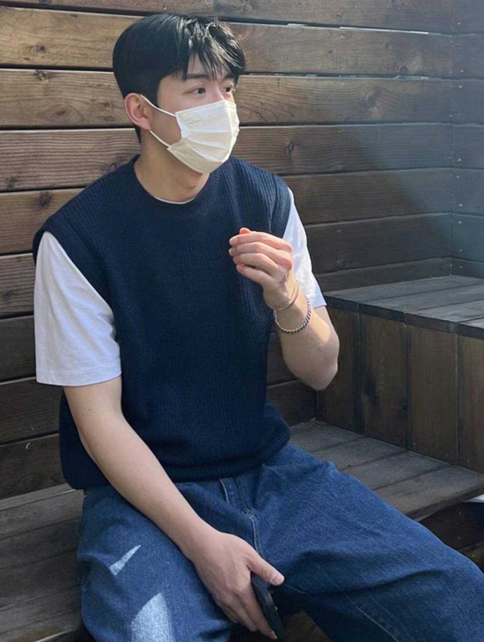 現貨｜圓領百搭針織背心（深藍）（灰）