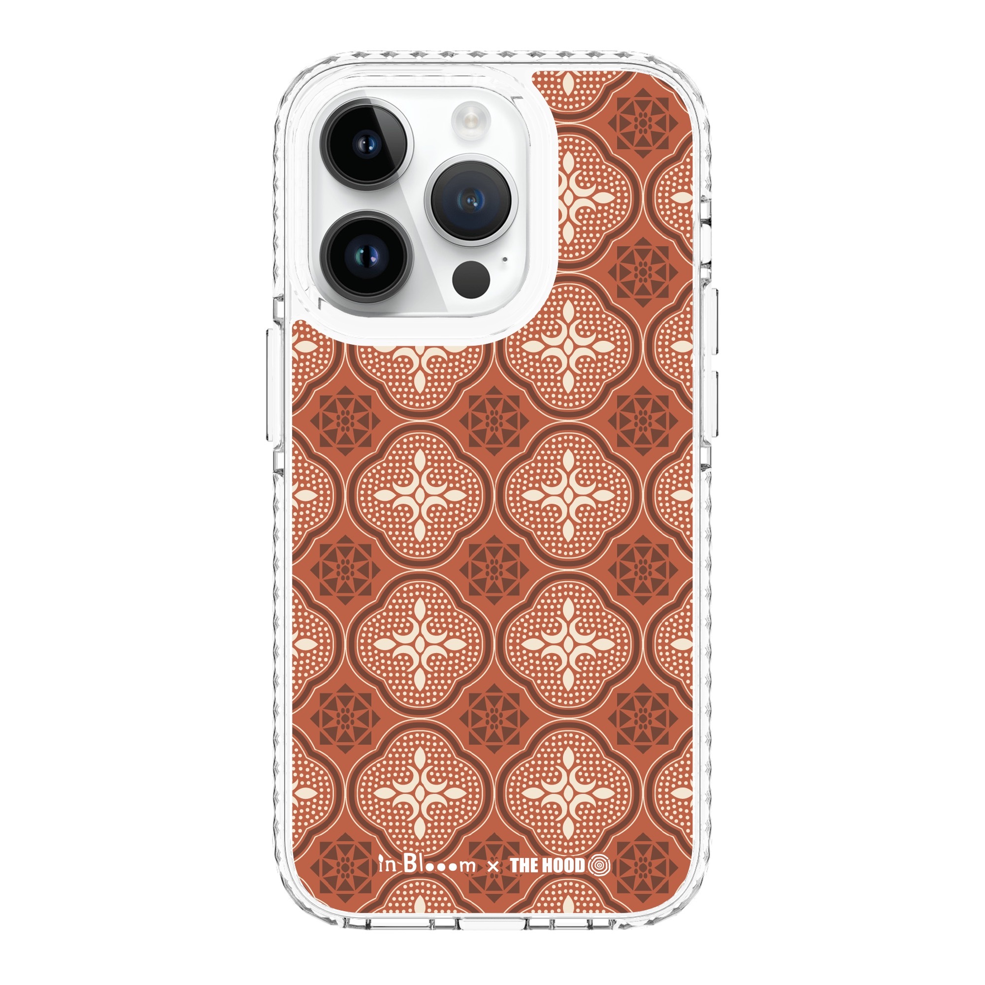 【現貨】印花樂ＸThe Hood 聯名手機殼/玻璃海棠/深珊瑚色