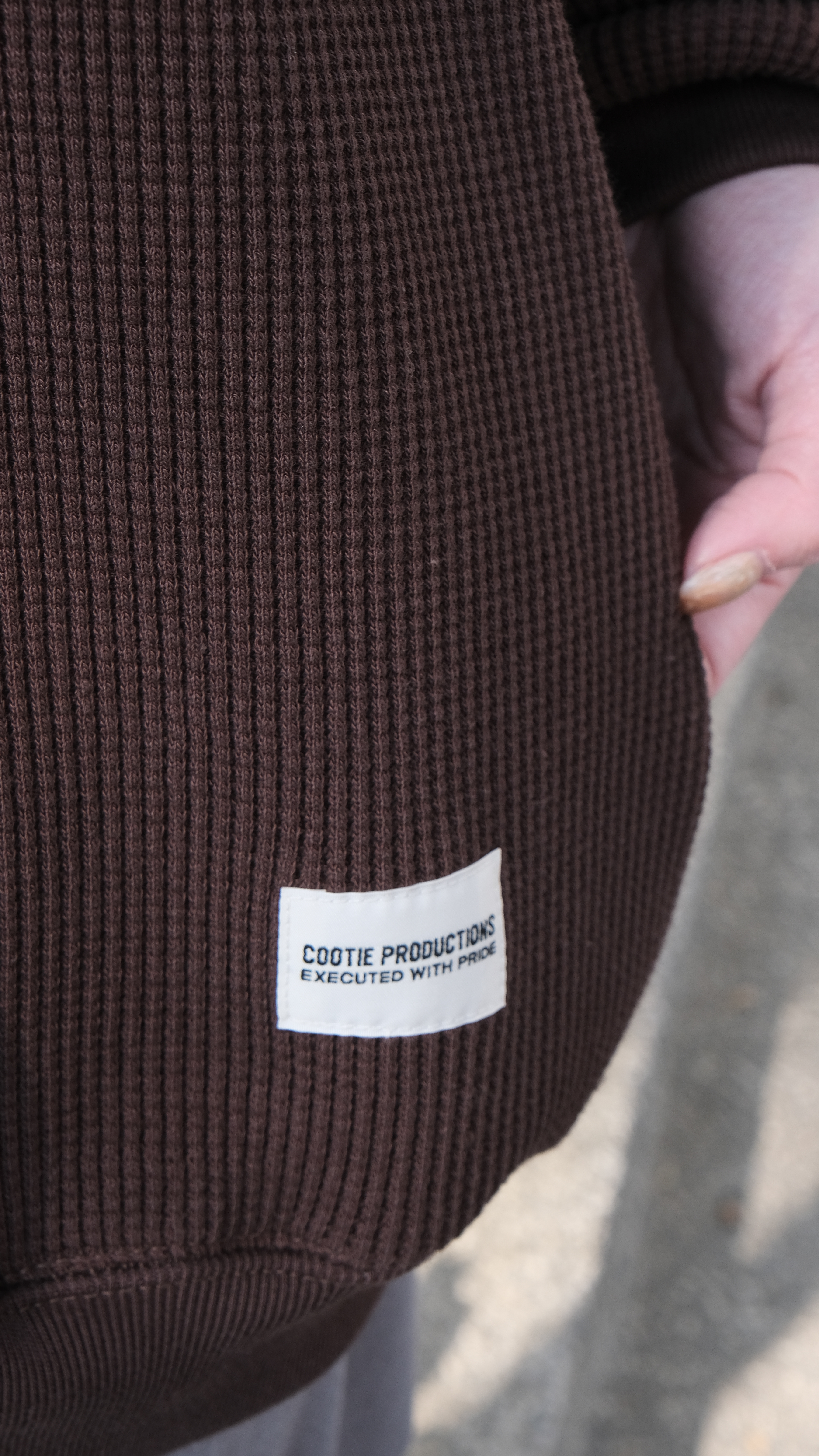 COOTIE PRODUCTIONS - SUVIN WAFFLE L/S CREW / 2COLORS