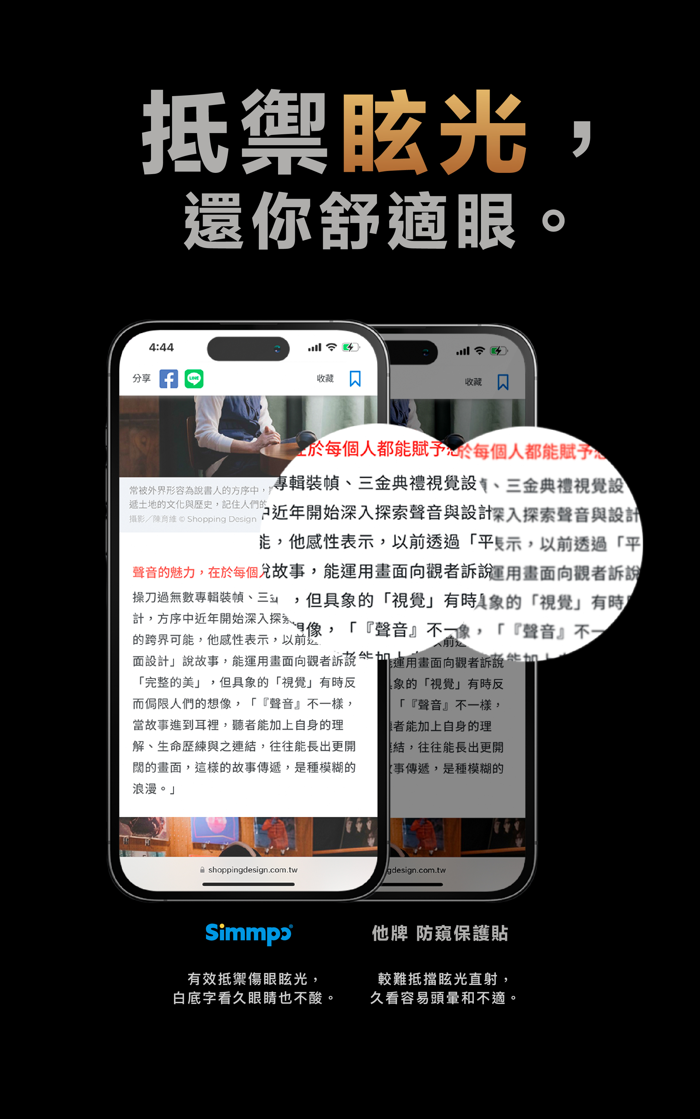 抵禦眩光，還你舒適眼。