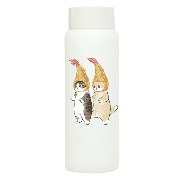 Double shrimp tempura Water Bottle Mug 200ml Mini Stainless Steel Mofusand Cat