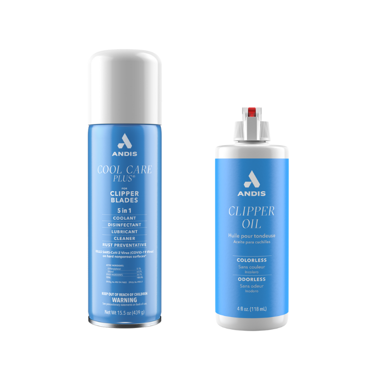 Andis Cool Care Plus Case (15.5oz.) + Andis Clipper Oil (4oz.)