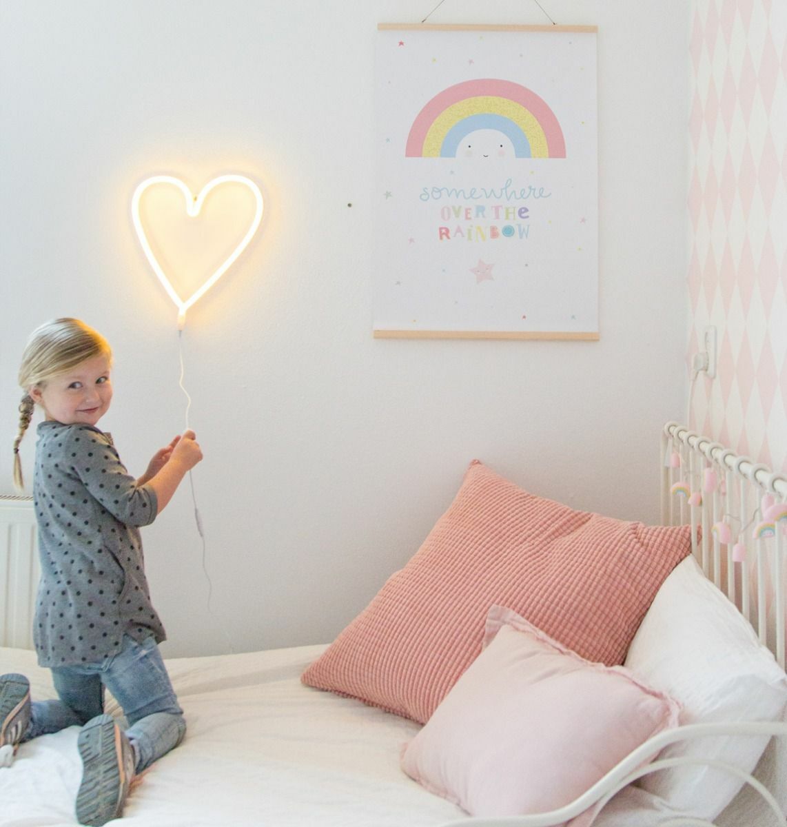 A Little Lovely Company Neon Style Light - Heart / Cloud / Love