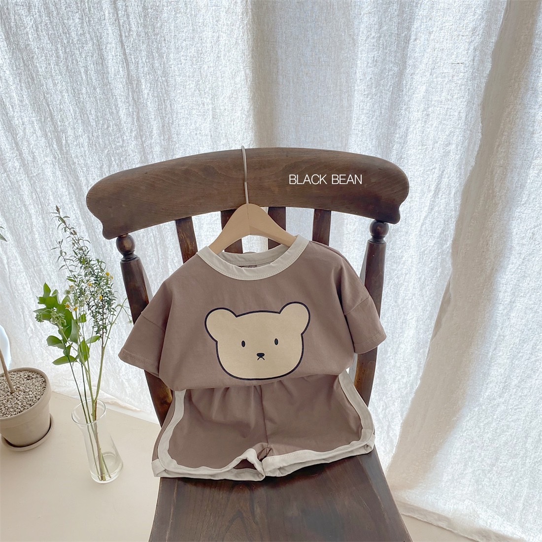 寬滾邊大臉熊寶寶套裝