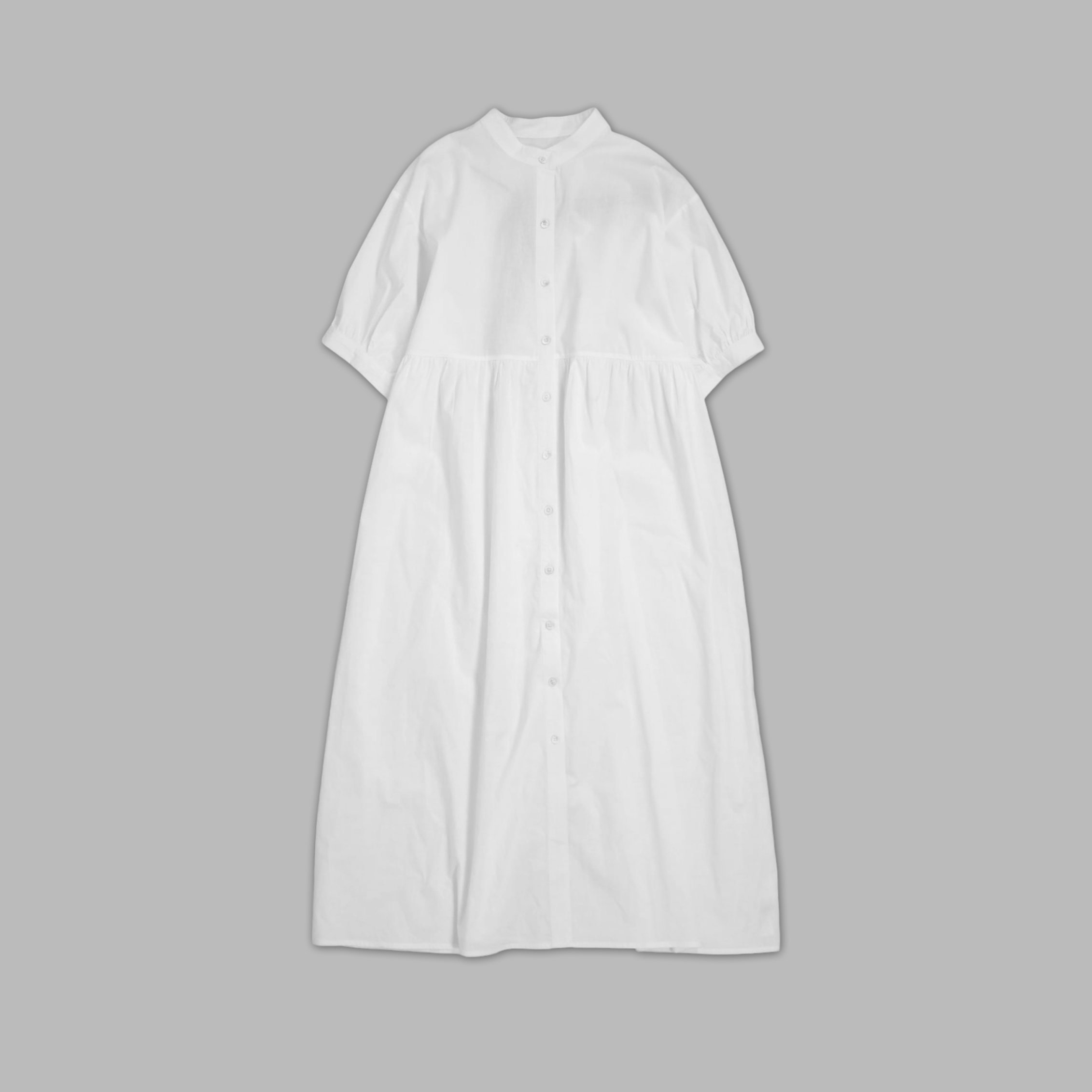 J.P.L. 立領澎袖傘型襯衫洋裝 ╭ 3色 ╮