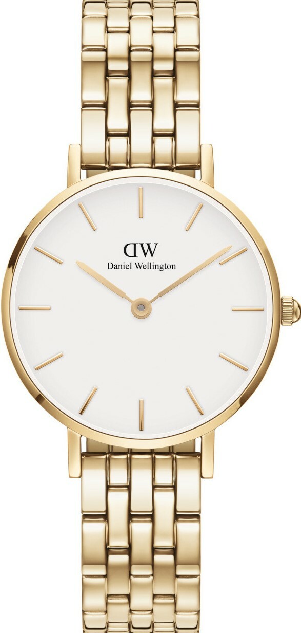 萬年鐘錶 - DW - Daniel Wellington   金框經典款五株錶帶女錶  Petite 5-Link 系列  DW00100614  錶徑 : 28mm