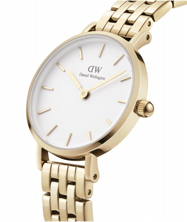 萬年鐘錶 - DW - Daniel Wellington   金框經典款五株錶帶女錶  Petite 5-Link 系列  DW00100614  錶徑 : 28mm