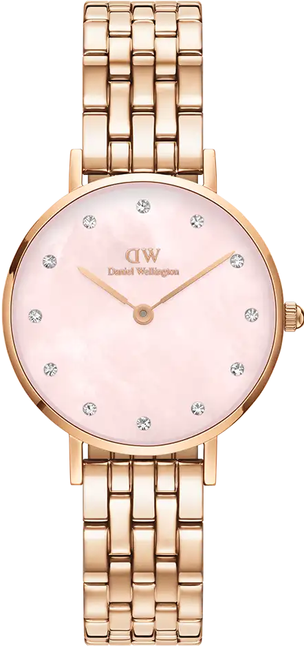 萬年鐘錶 - DW - Daniel Wellington   玫瑰金經典款五株錶帶女錶  PETITE LUMINE 5-LINK MELROSE 系列 DW00100617  錶徑 : 28mm