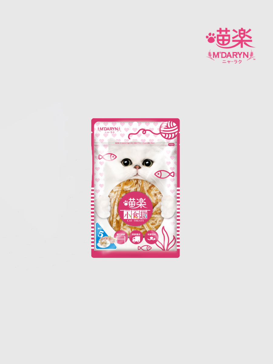 【喵樂】小食趣系列 干貝嫩雞絲 #5｜貓咪零食