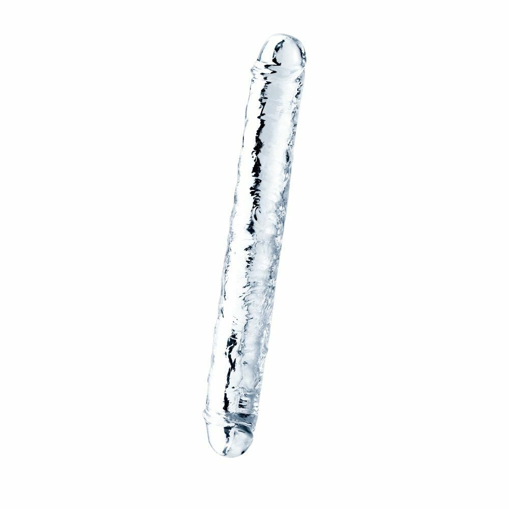 Lovetoy Flawless 雙頭假陽具 12" - 透明