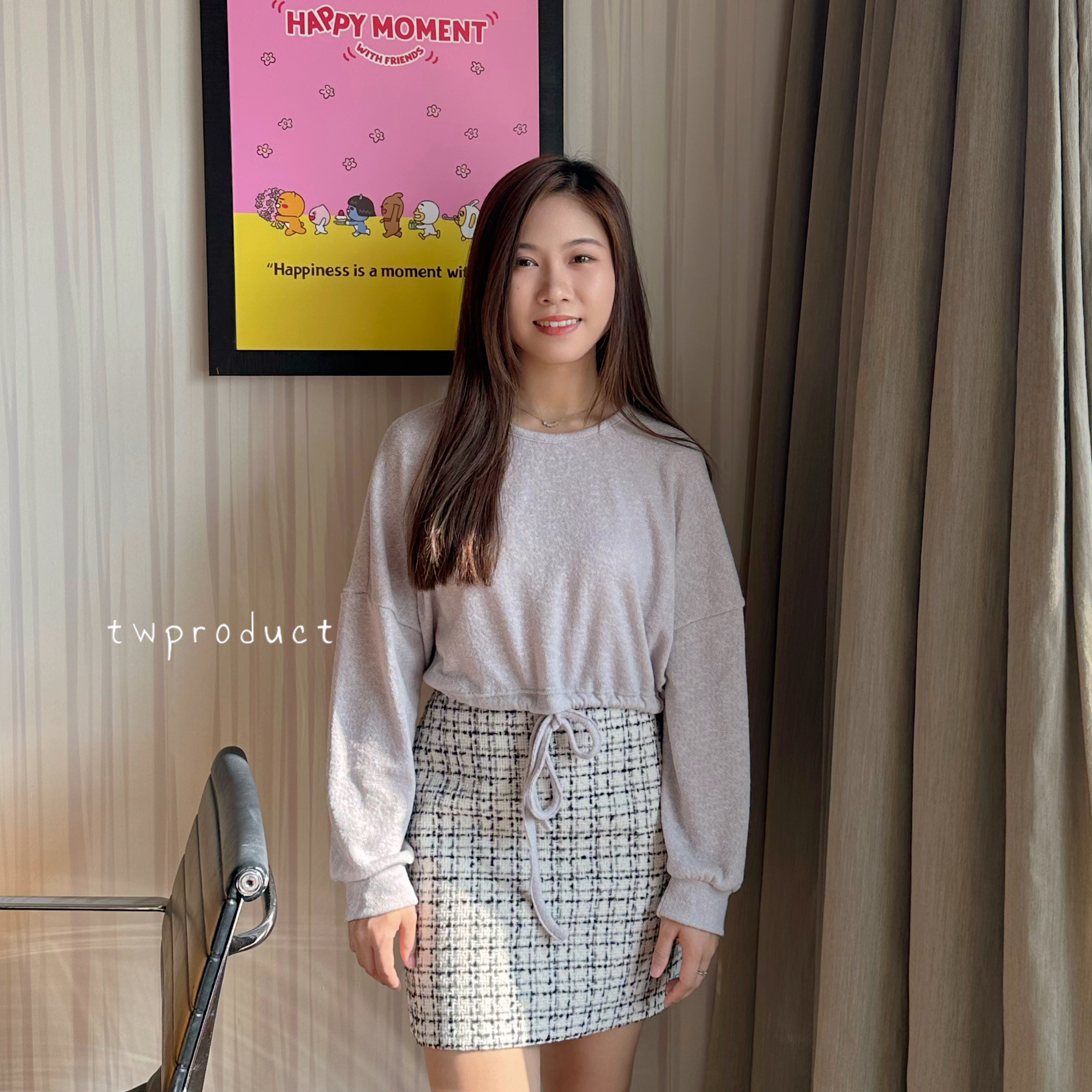 🍂 || TOP280 ||圓領軟綿針織索結top