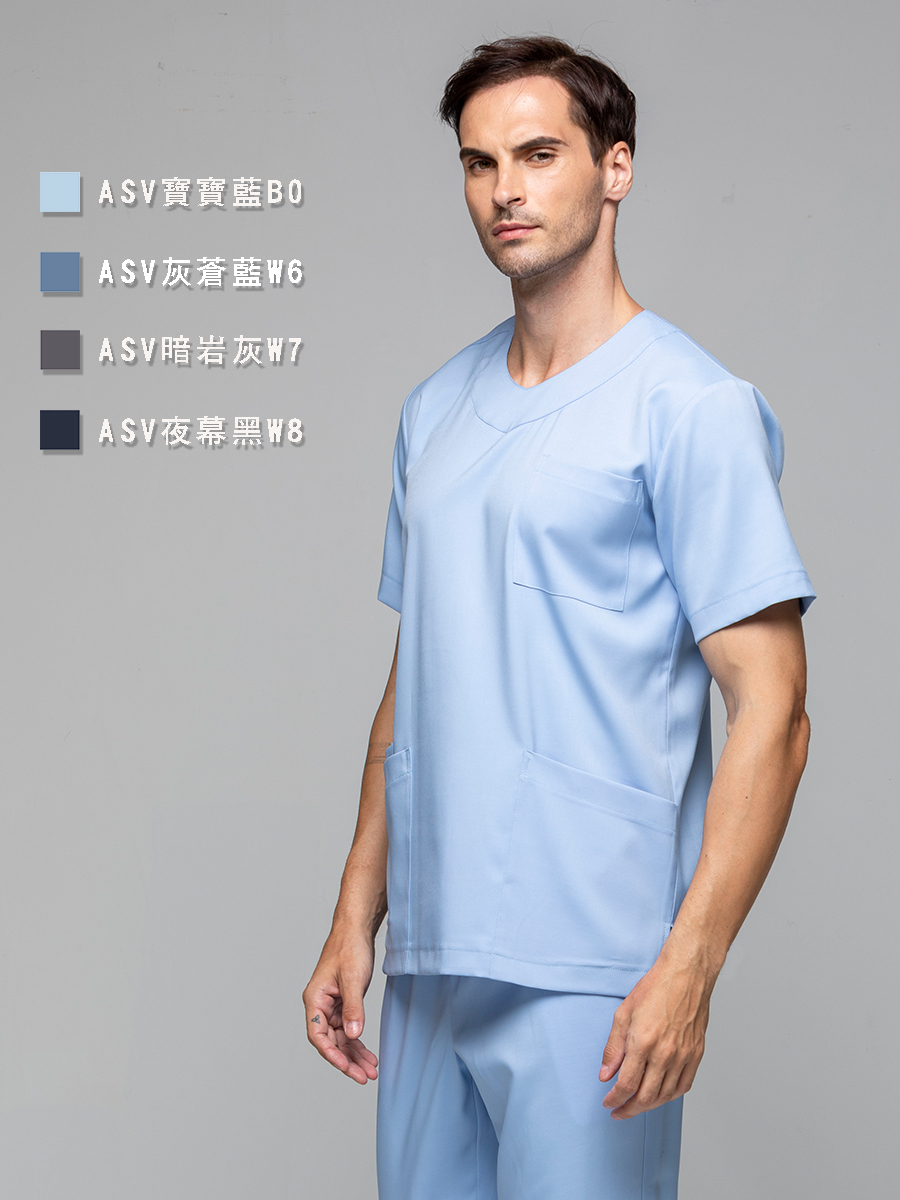 【 AS7181-B0 】男刷手上衣-ASV薄彈布-寶寶藍