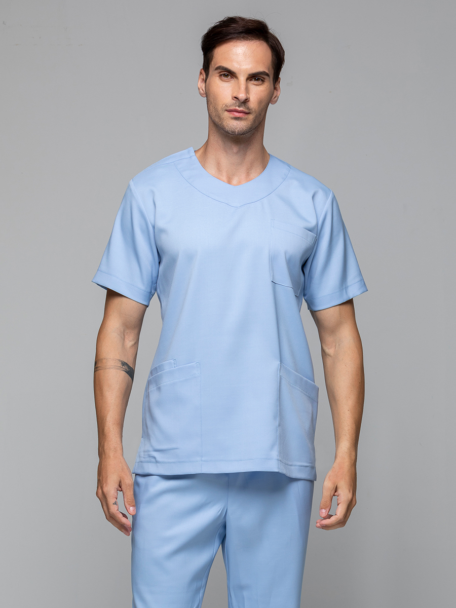 【 AS7181-B0 】男刷手上衣-ASV薄彈布-寶寶藍