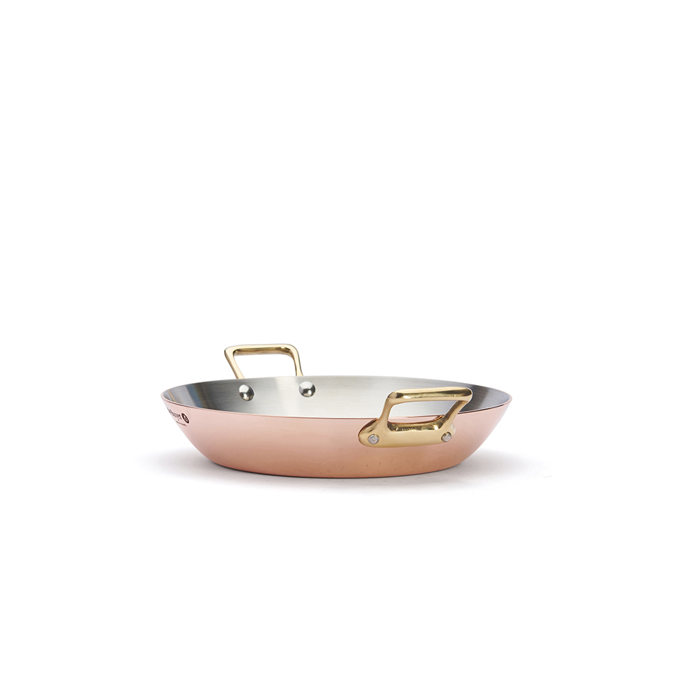 銅鍋- 黃銅柄雙耳平底鍋|法國畢耶 銅鍋- 黃銅柄雙耳平底鍋|法國畢耶