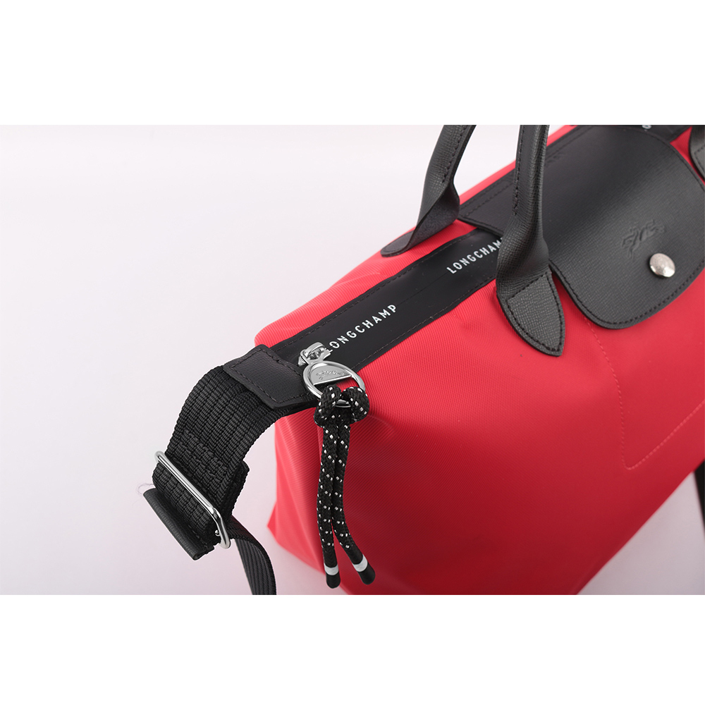 【LONGCHAMP】M號 LE PLIAGE ENERGY 再生帆布二用包(罌粟紅)