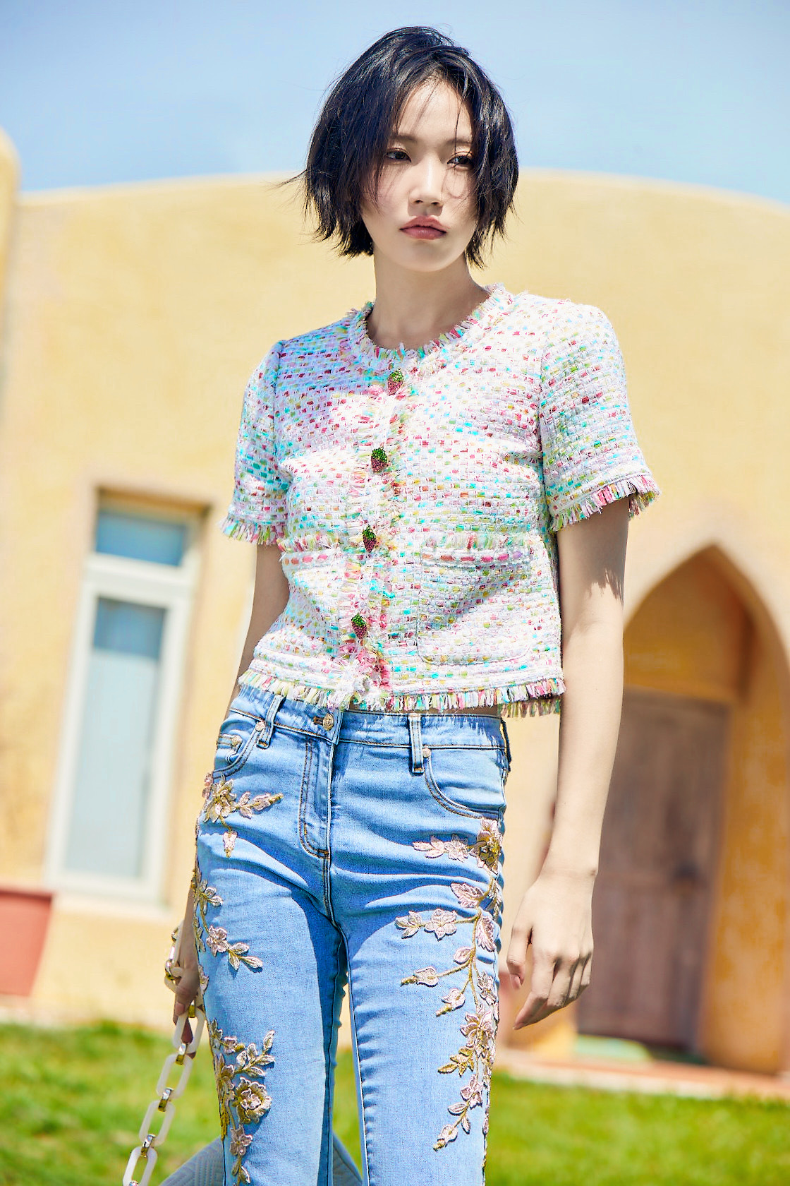 BC1PA032D1 午後漫遊短袖小香外套