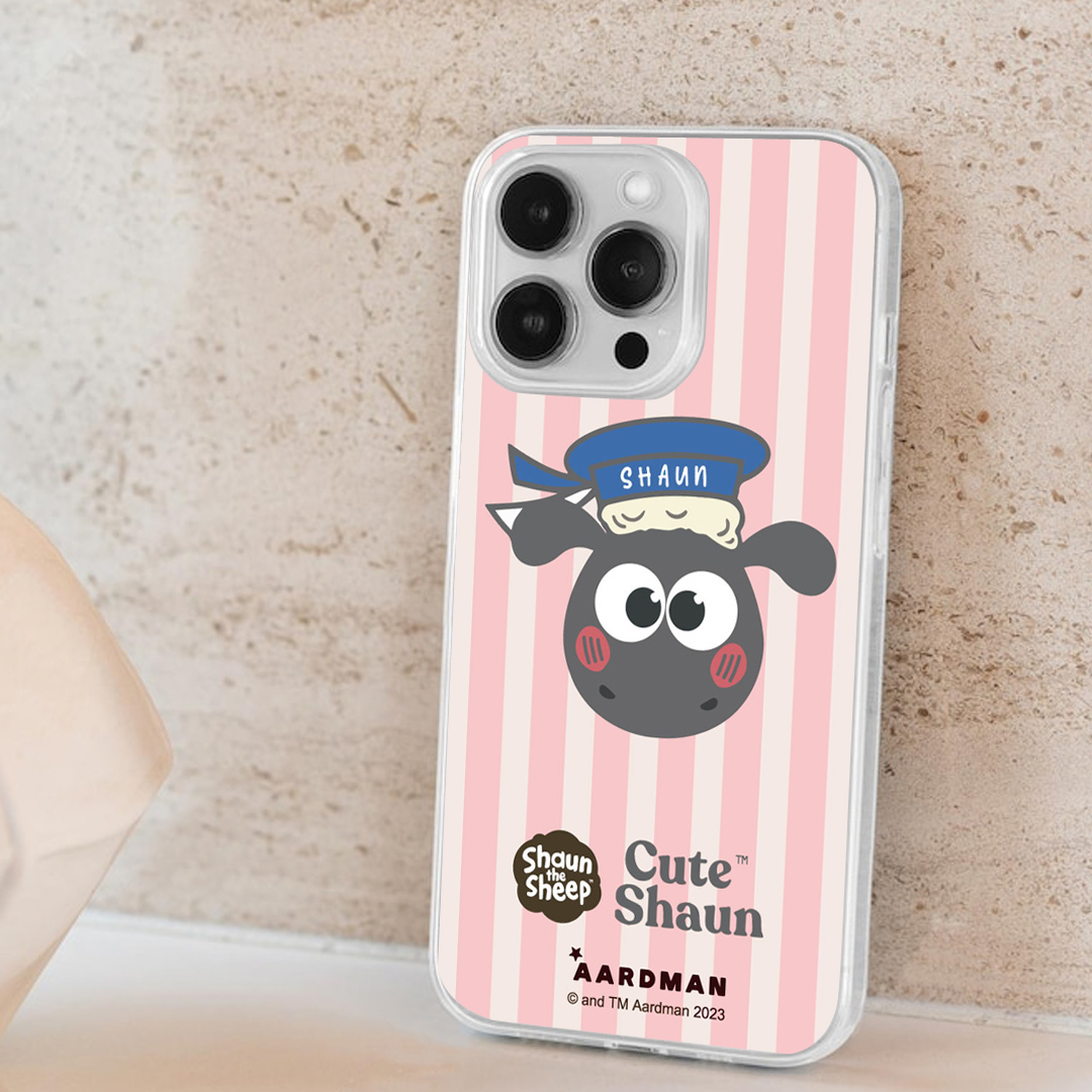 《笑笑羊》海軍尚恩三星手機殼（藍/粉）