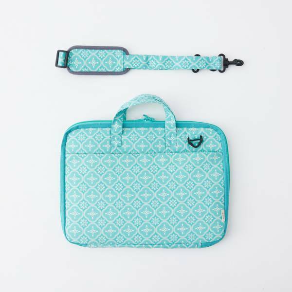 13" Laptop Case(Advanced)/Begonia Glass Pattern/Crystal Green