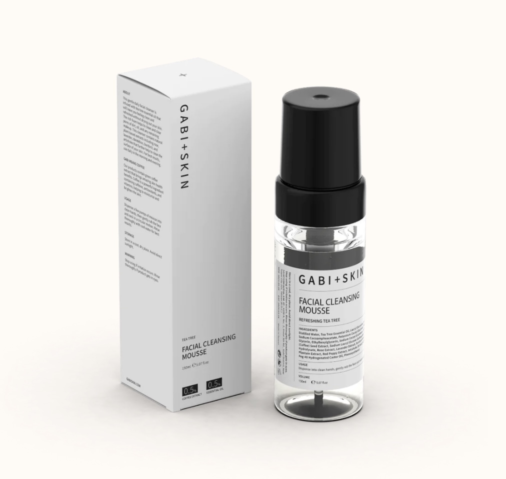 【敏感暗瘡肌必試！迅速去除髒污、深層淨化毛孔】GABI+ SKIN 咖啡萃取清爽潔面慕斯