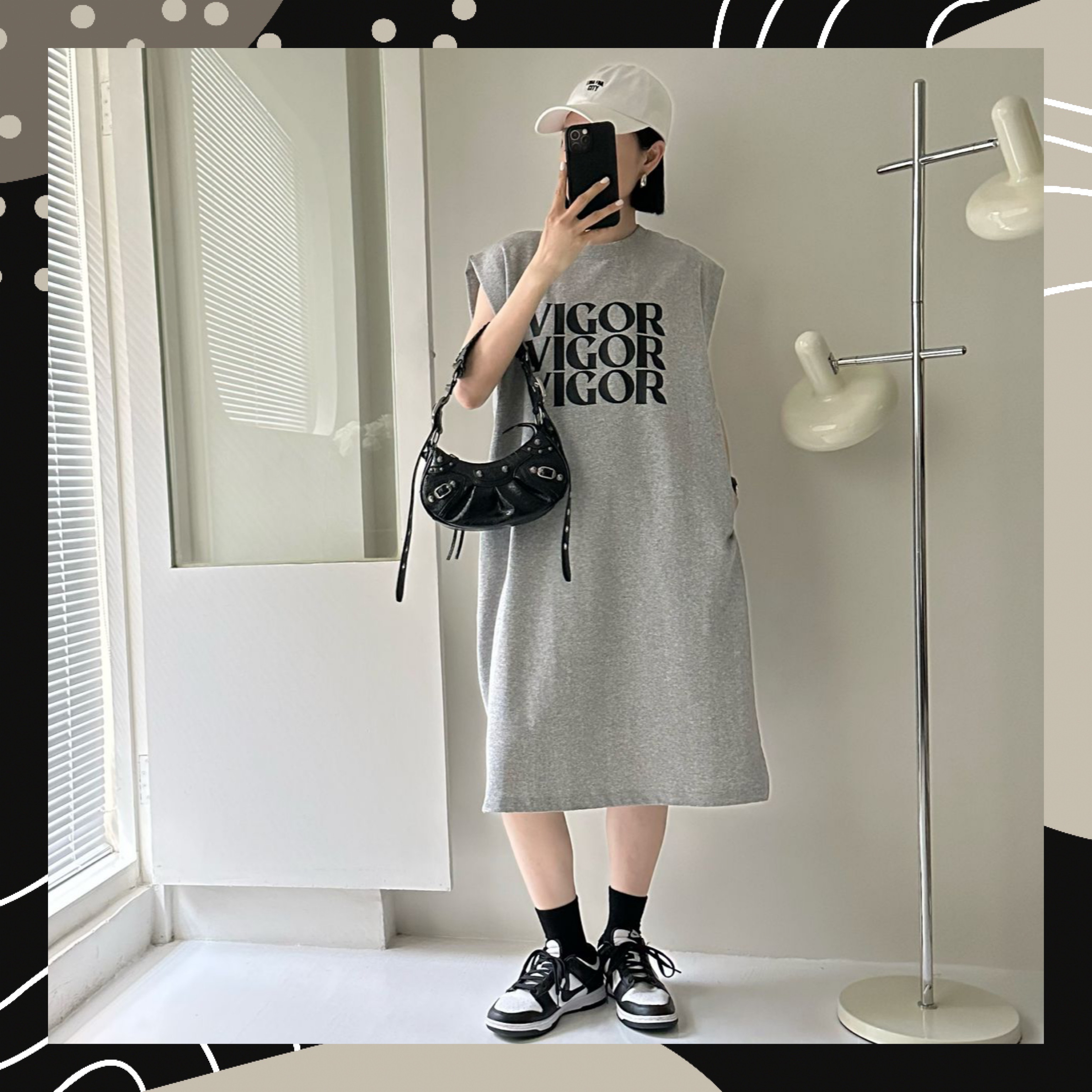 【BONNIE】印英文字小袖長OPS (E210)