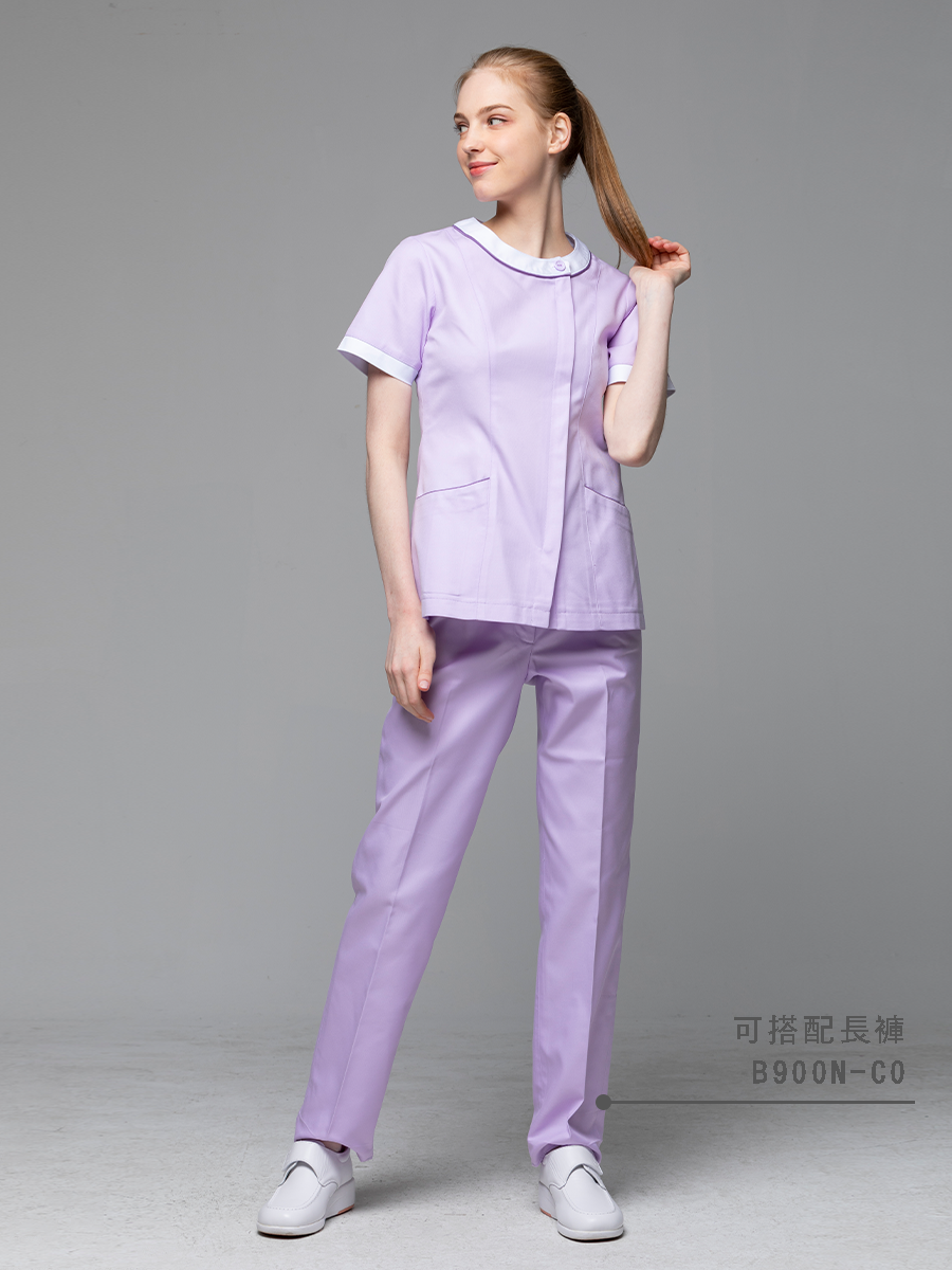 【 B900N-C0 】女拉鍊長褲-B立挺布-丁香紫