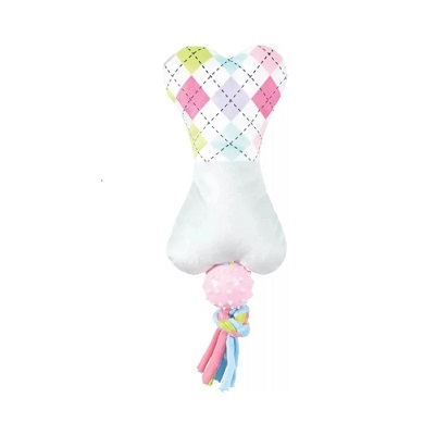 法國Zolux Puppy Tiny系列 狗玩具 - 布骨頭(灰)